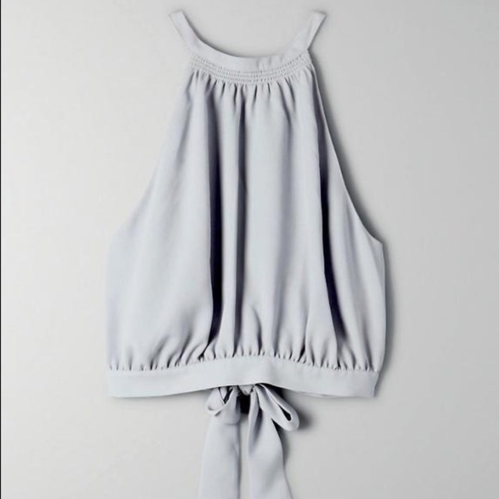 New Cadence Blouse from Aritzia/Wilfred. Size XS, Pearl Gray, NWT